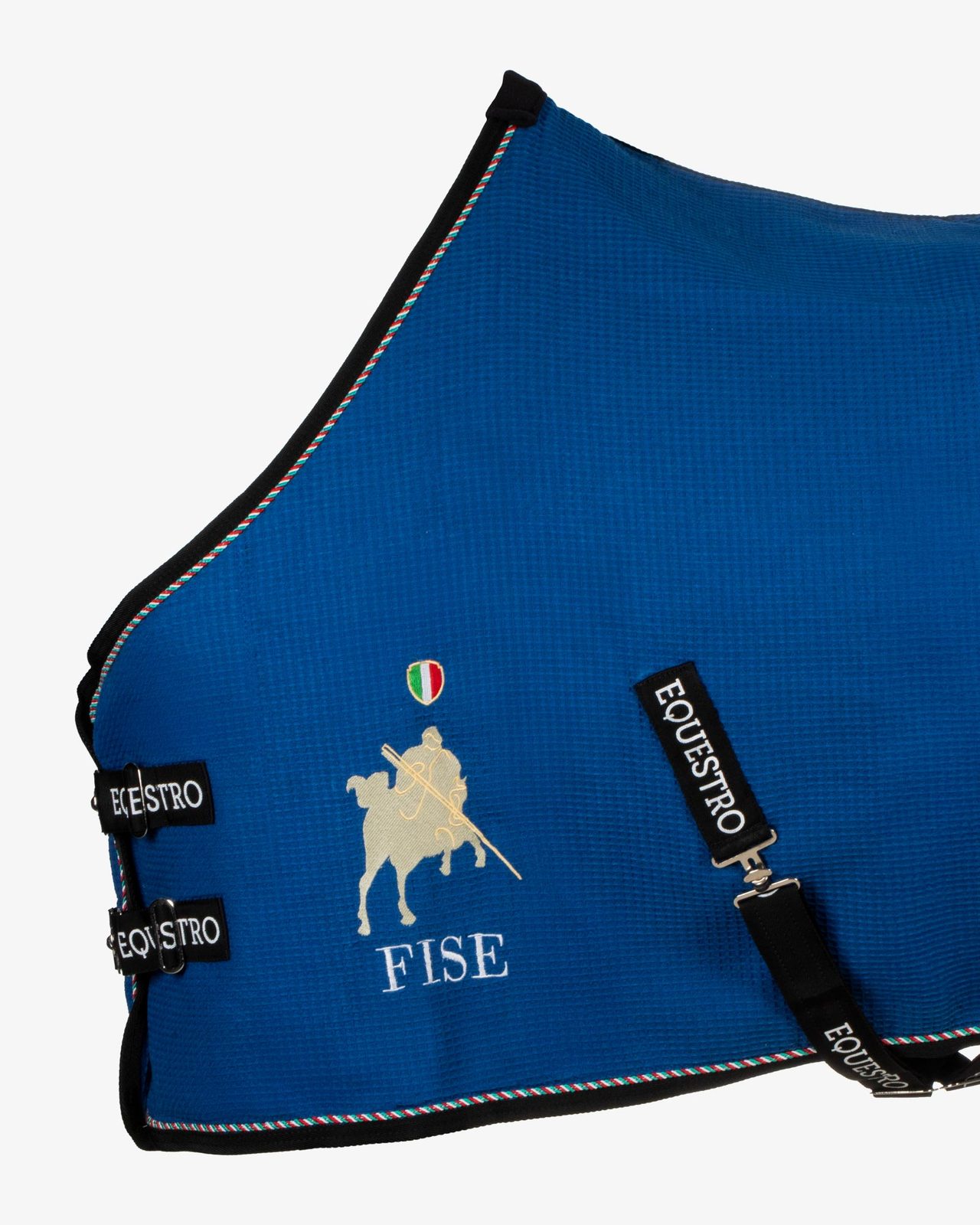 Coperta da box in tessuto waffle Equestro X FISE