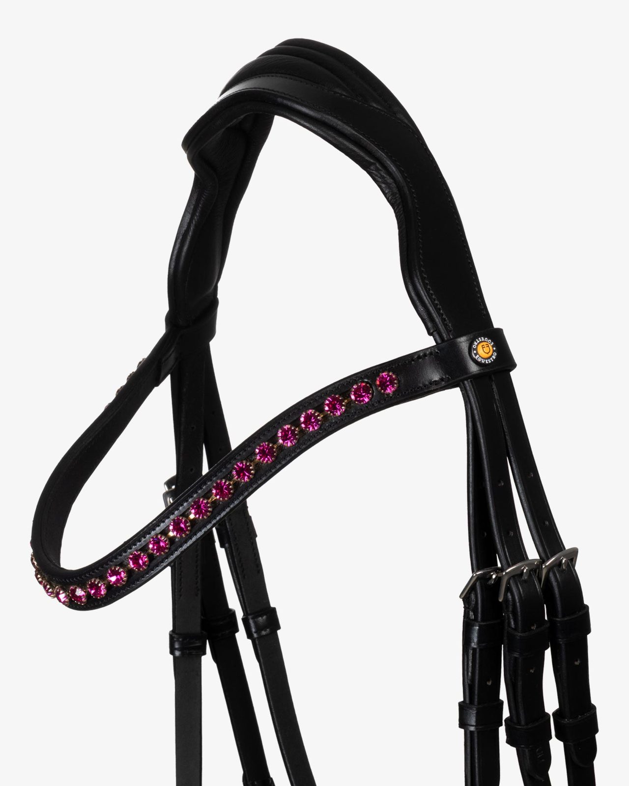 Testiera anatomica con strass fucsia
