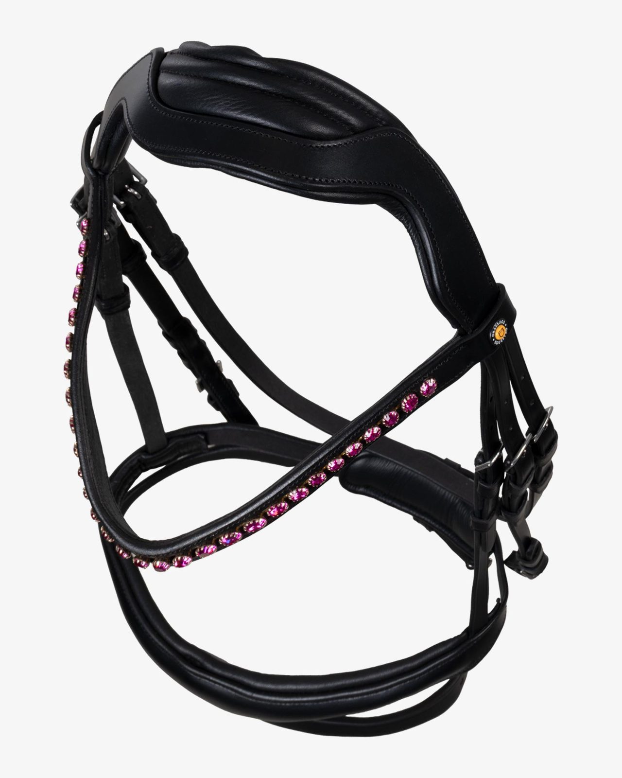 Testiera anatomica con strass fucsia