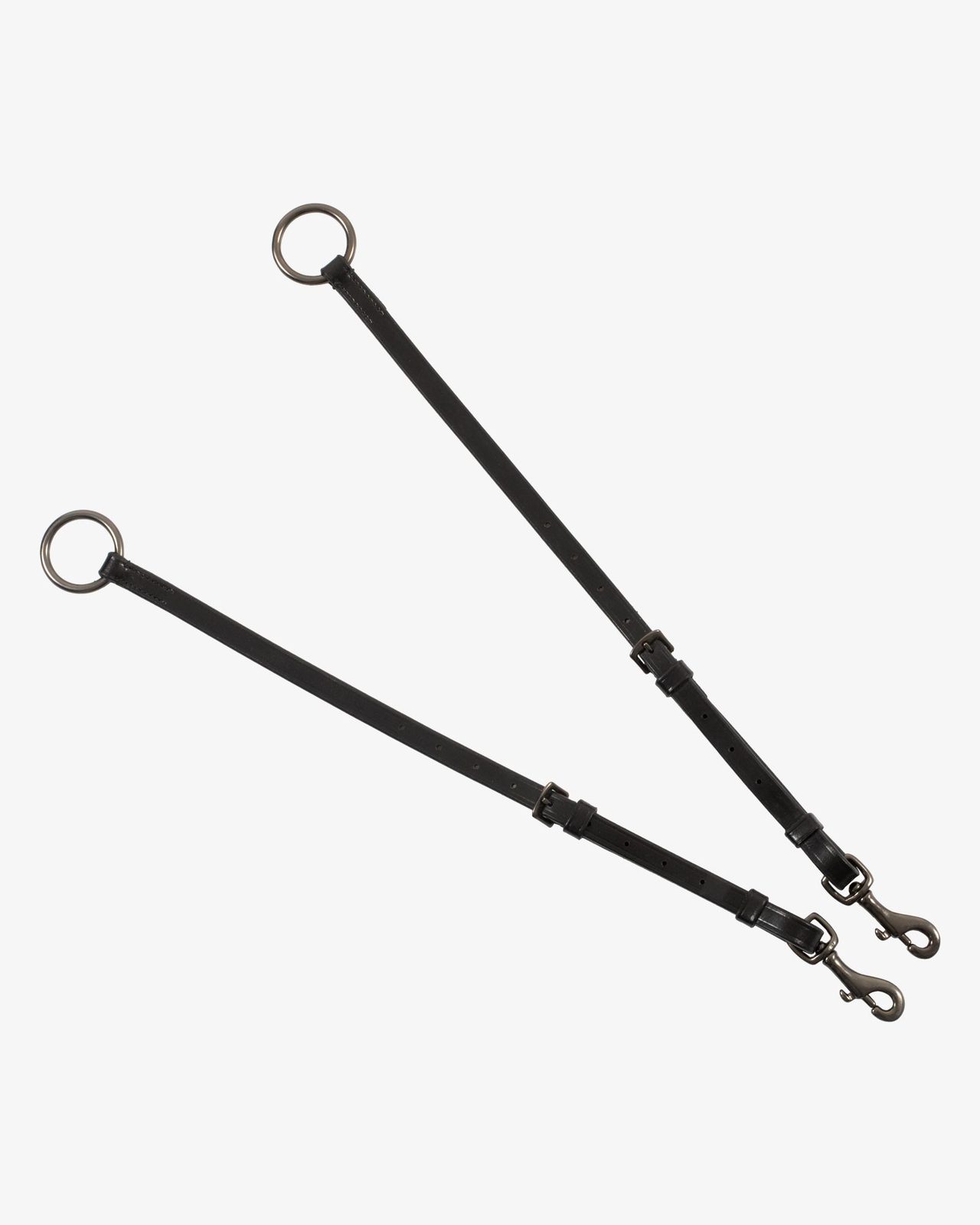 Tanned leather fork breastplate with black clincher