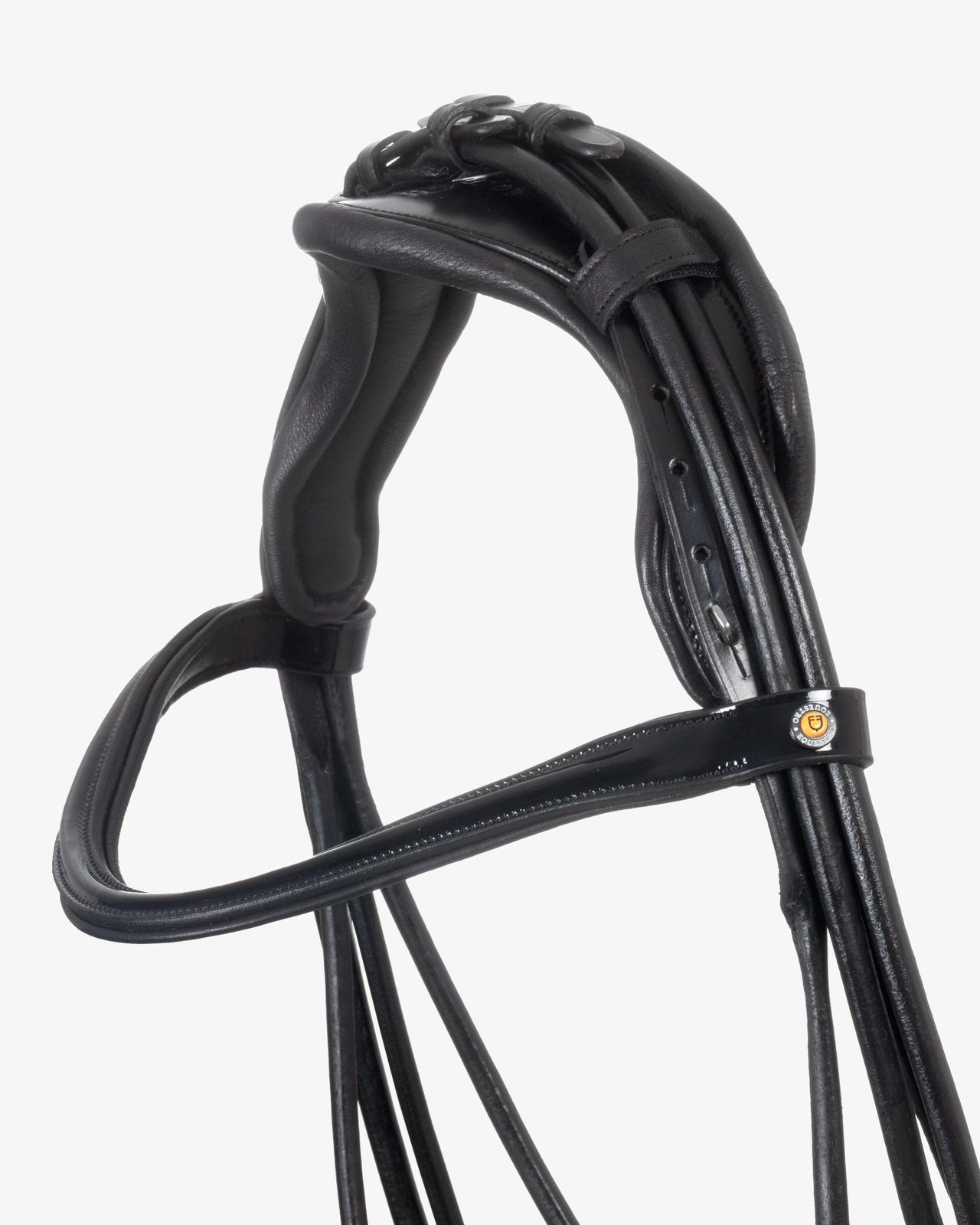 Briglia da dressage in cuoio con sovracapo anatomico