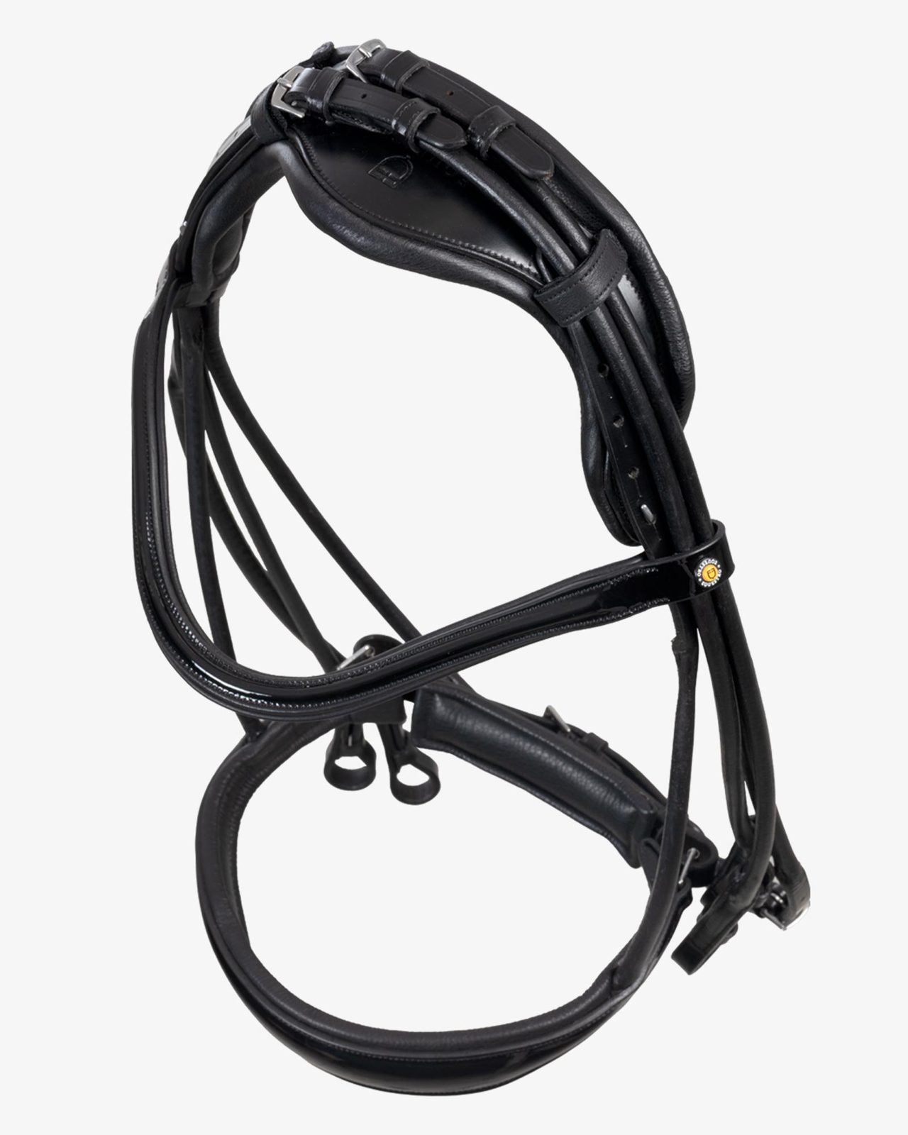 Briglia da dressage in cuoio con sovracapo anatomico