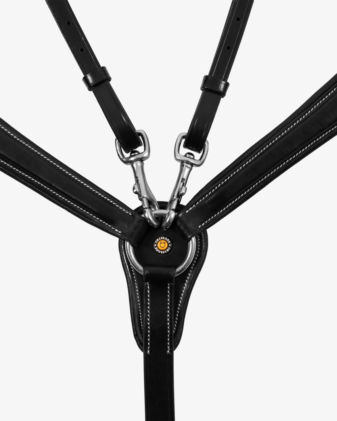 Tanned leather fork breastplate with embroideries