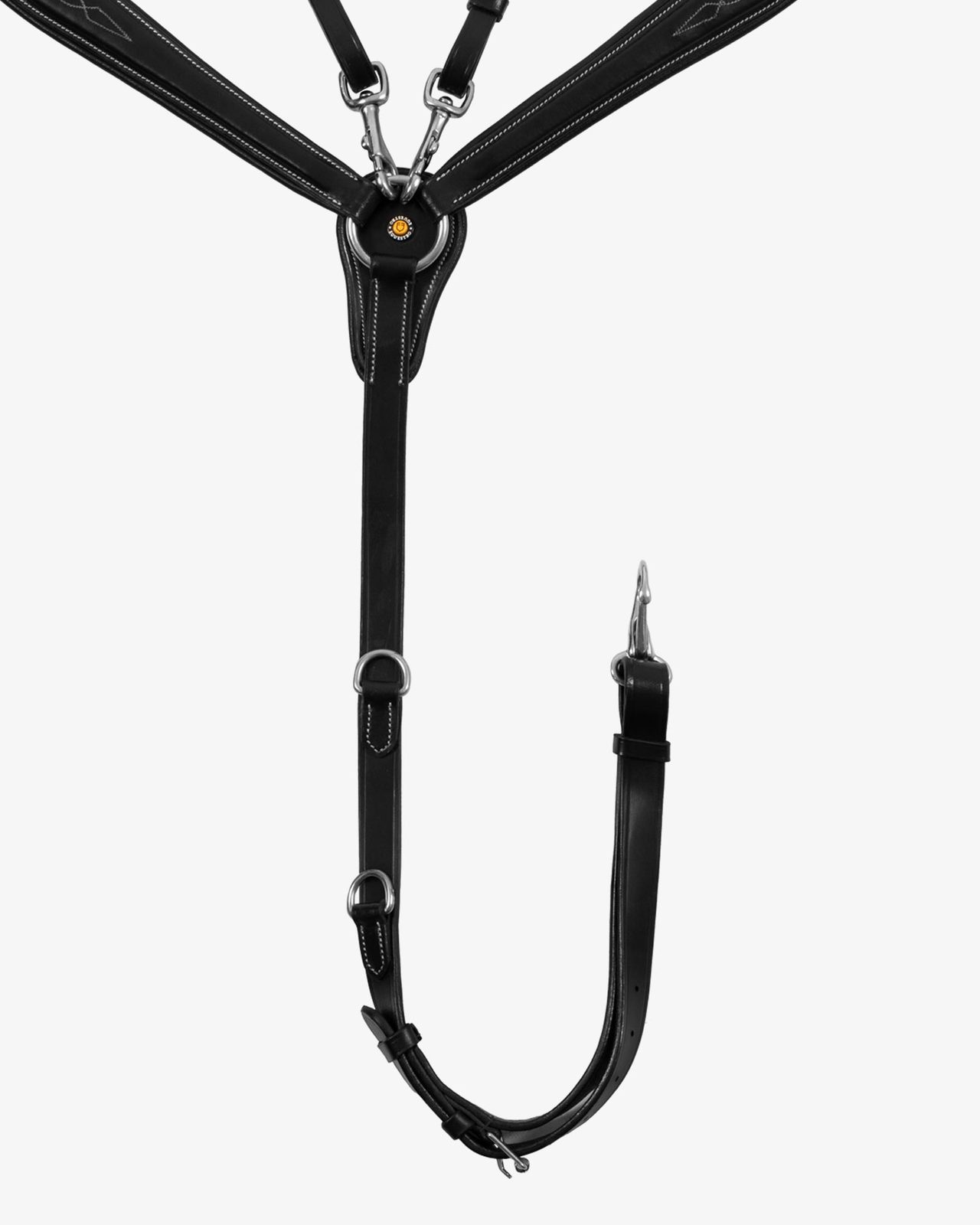 Tanned leather fork breastplate with embroideries
