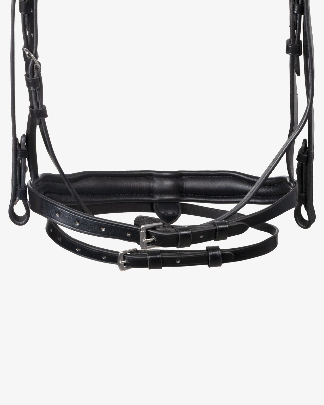 Testiera inglese in cuoio con strass su frontalino