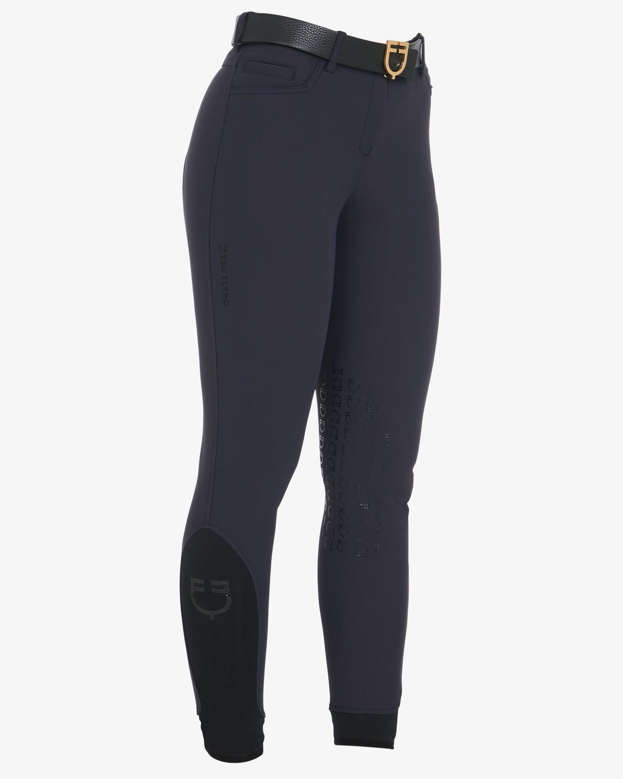 Pantaloni donna slim fit grip con logo Equestro
