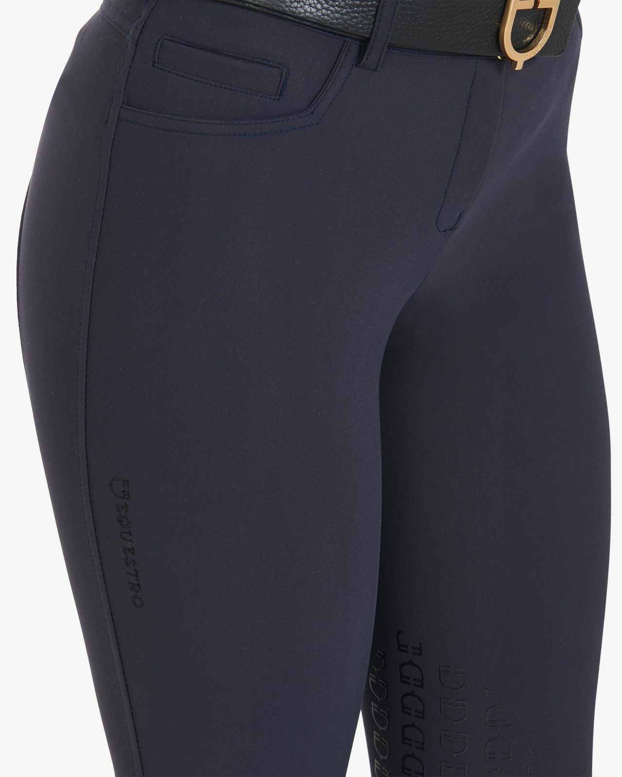 Pantaloni donna slim fit grip con logo Equestro