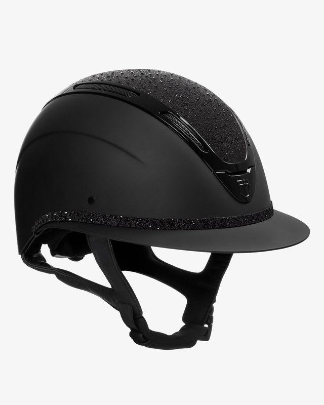 Women's Apocalypse helmet matte shell and rhinestones homologation EN 1384-2023