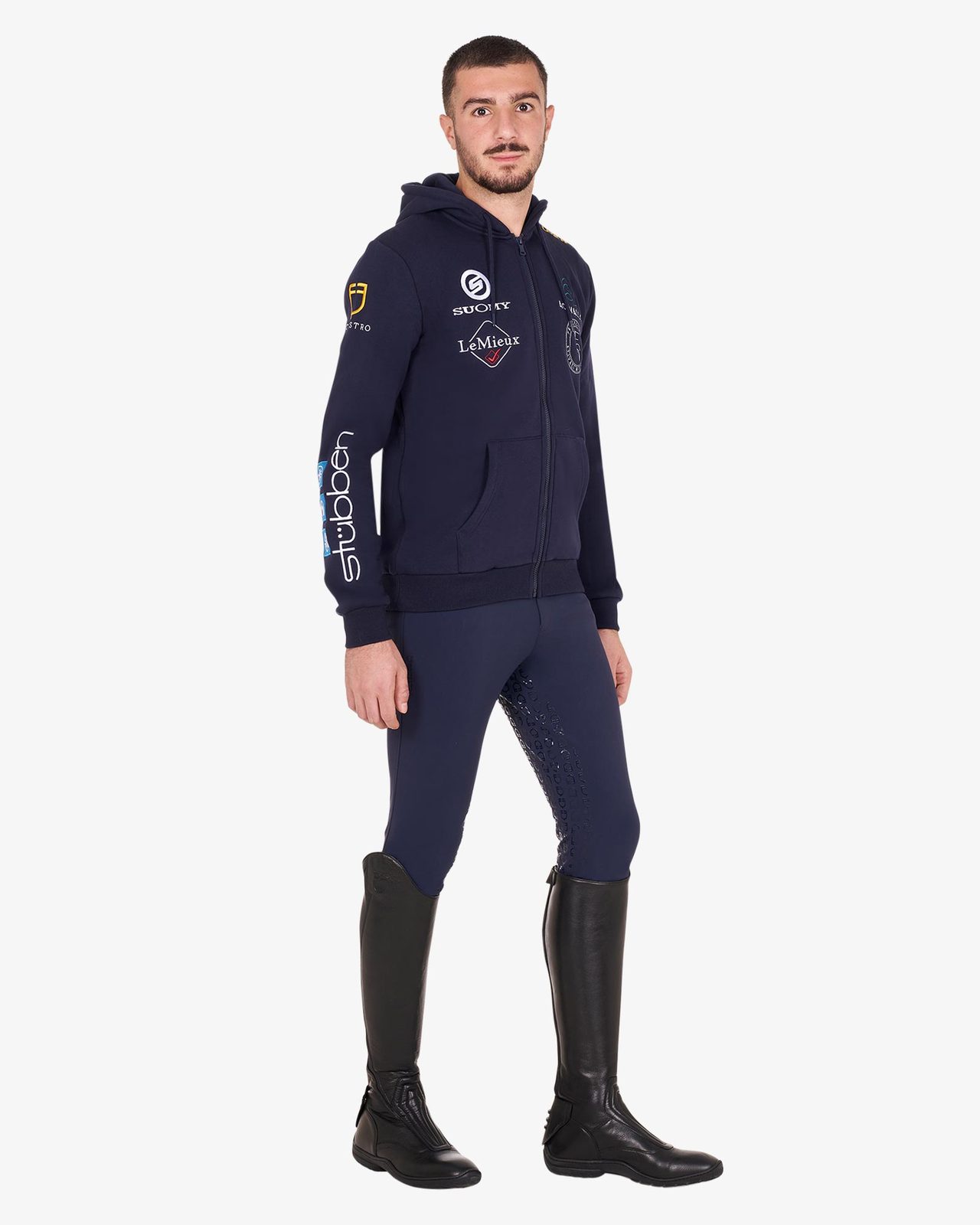Felpa uomo con cappuccio multilogo