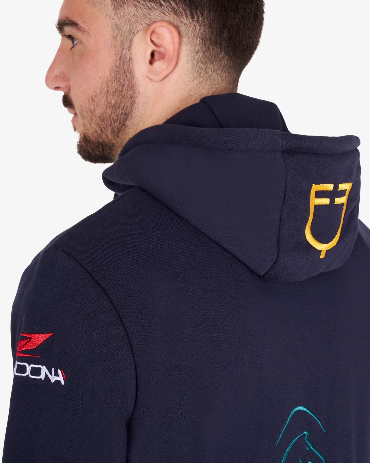 Felpa uomo con cappuccio multilogo