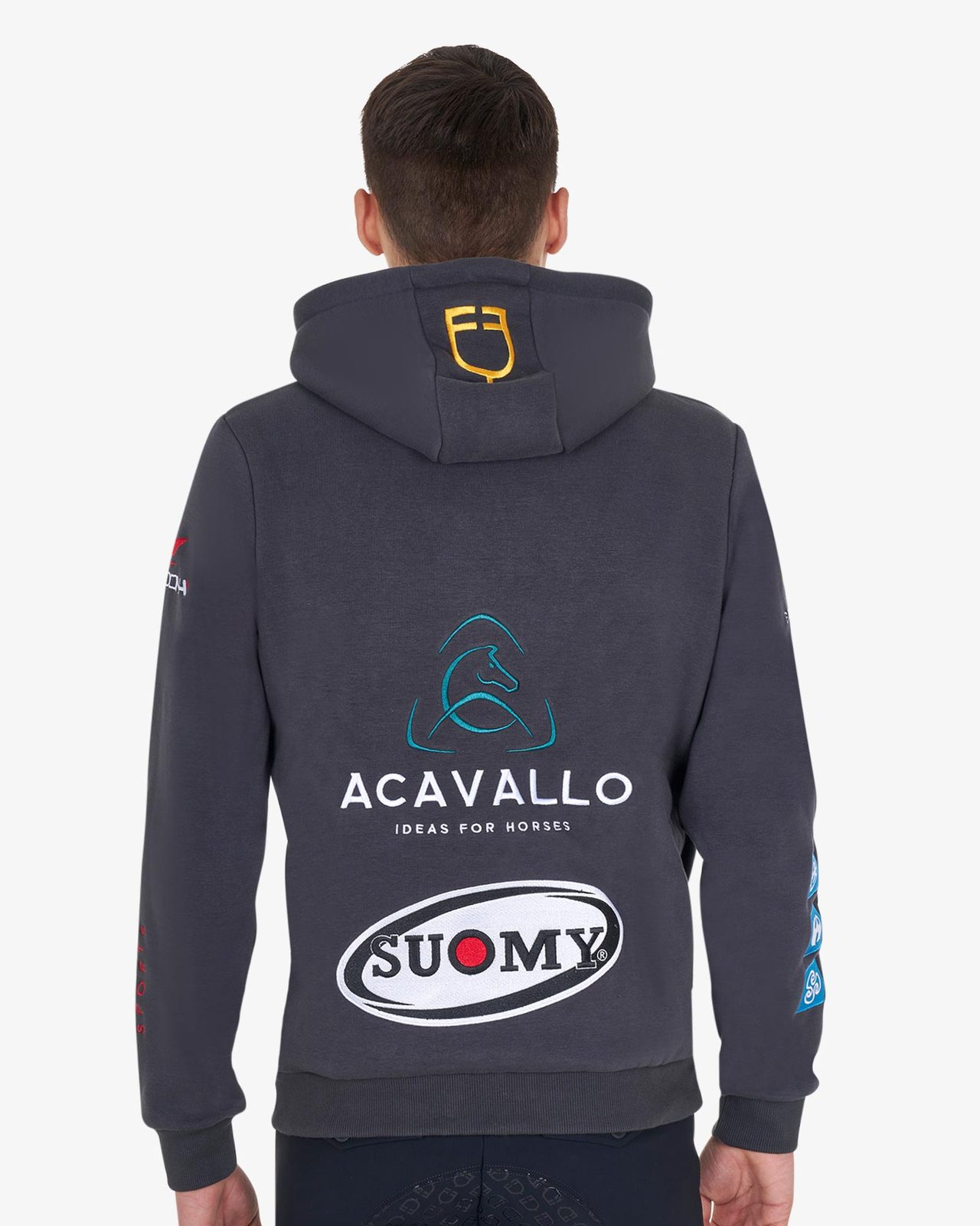 Felpa uomo con cappuccio multilogo