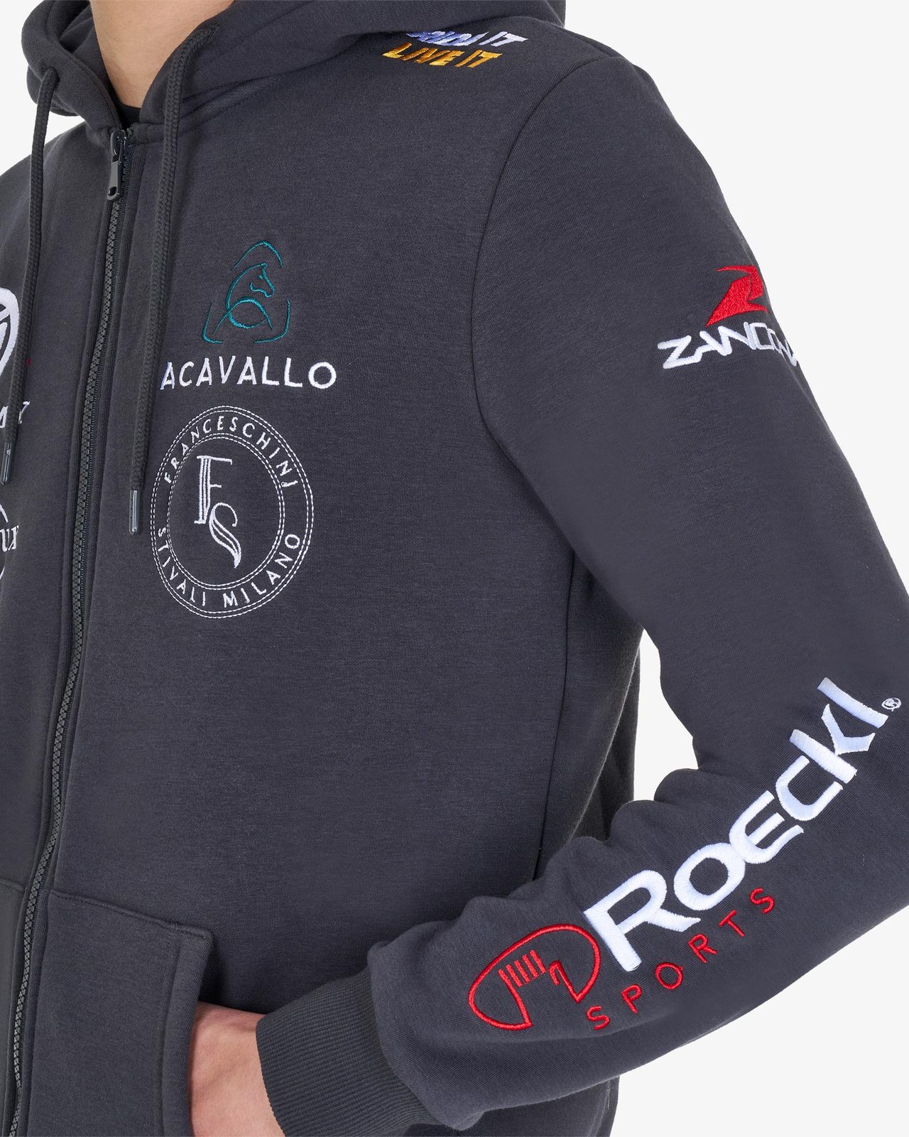 Felpa uomo con cappuccio multilogo