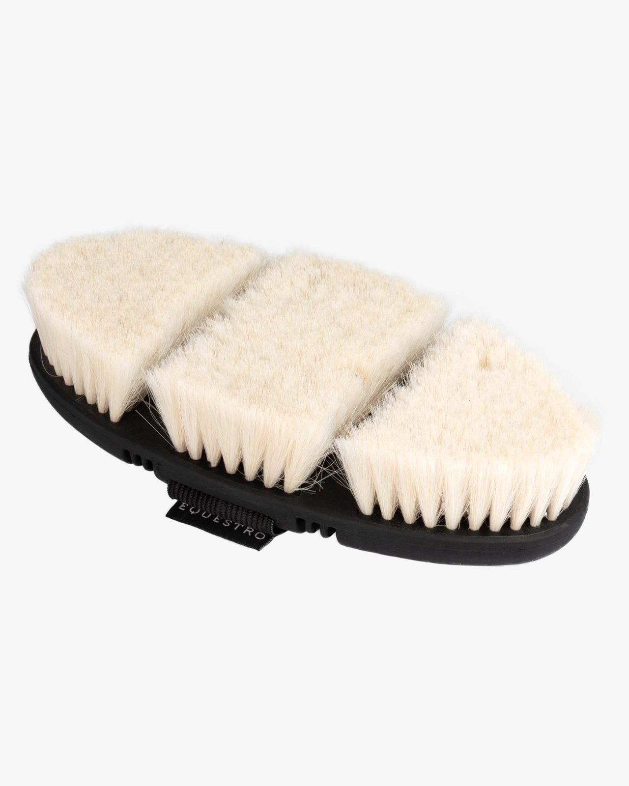 Flexible grooming brush with soft bristles