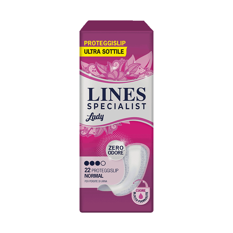 Acquista online Lines Specialist Proteggislip Lady Normal | Linea prodotto Leggere per donna. Lines Specialist,
prodotti per perdite di urina Proteggislip Femminili Lady Normal