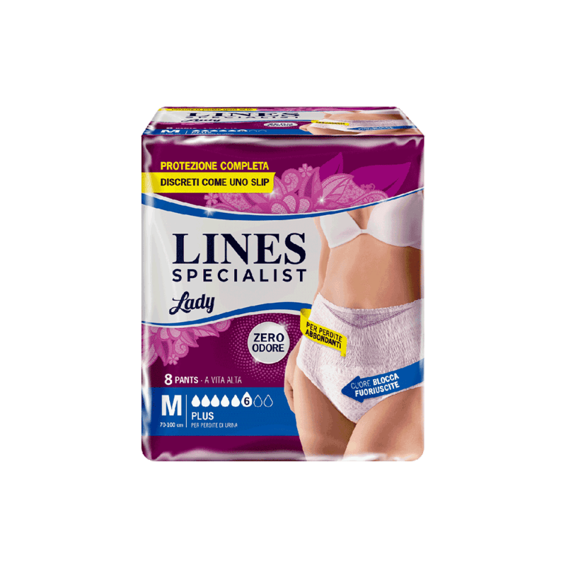 Acquista online Lines Specialist Pants PlusUltra Mini | Linea prodotto Medie e Alte per donna. Lines Specialist, prodotti per perdite di urina Mutandine Pants Lady Plus