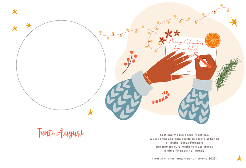 Biglietto di auguri aziendale - Oblò illustrato


