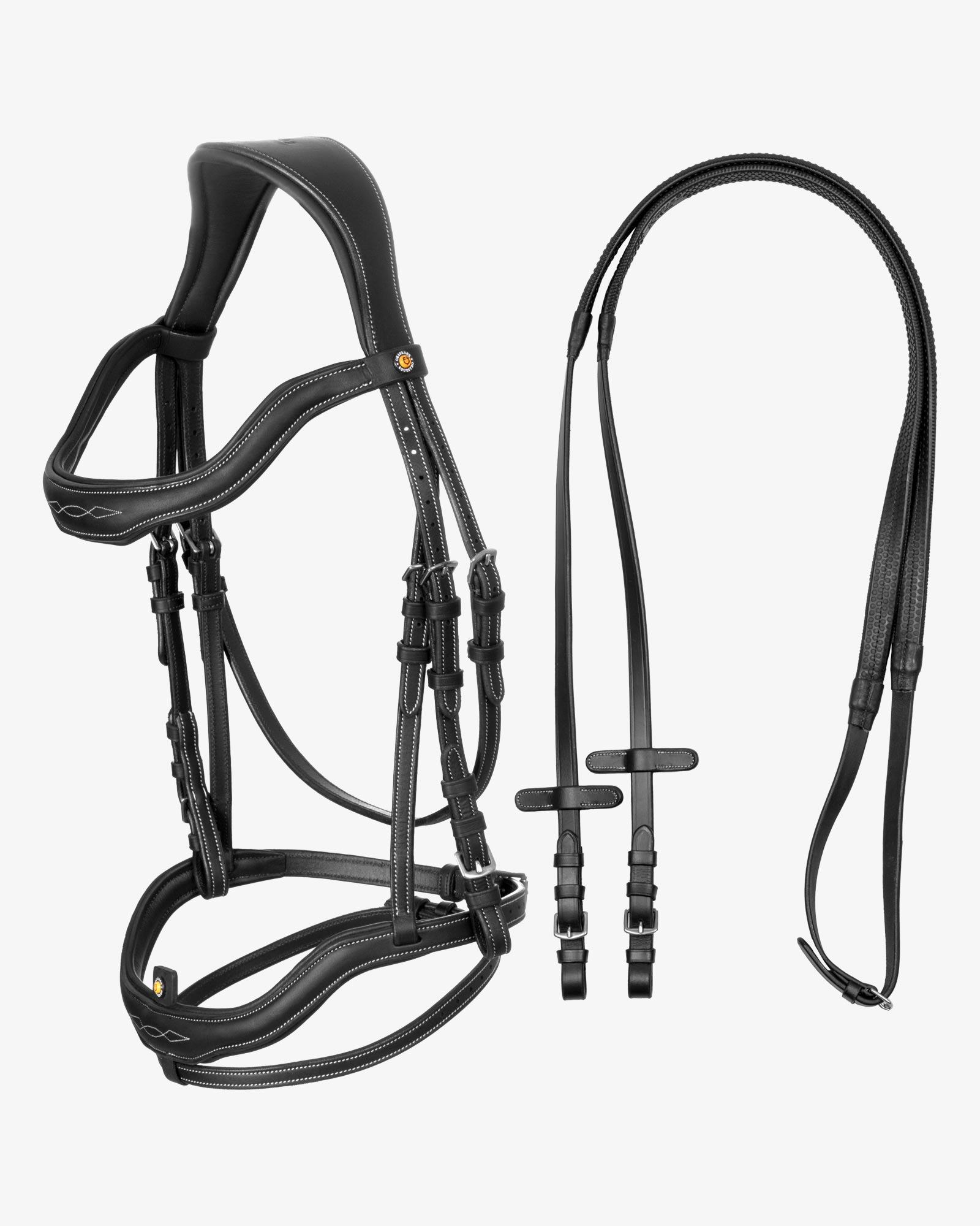 Soft leather stitched bridle