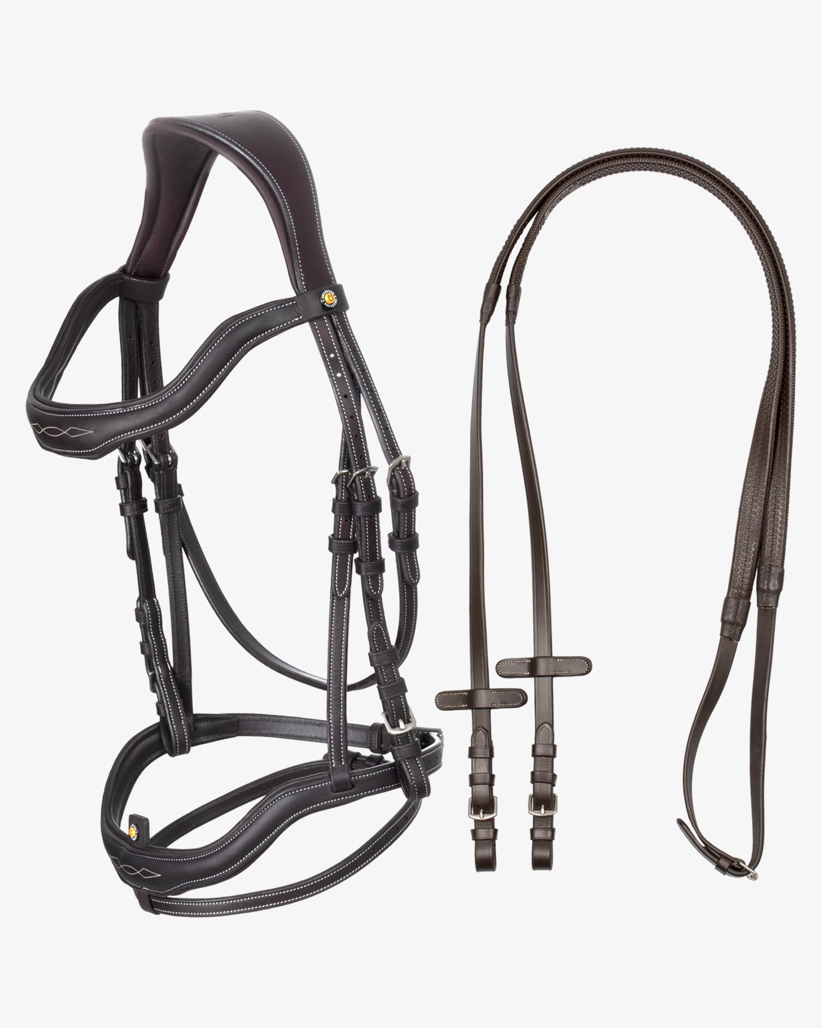 Soft leather stitched bridle