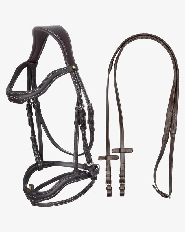 Soft leather stitched bridle