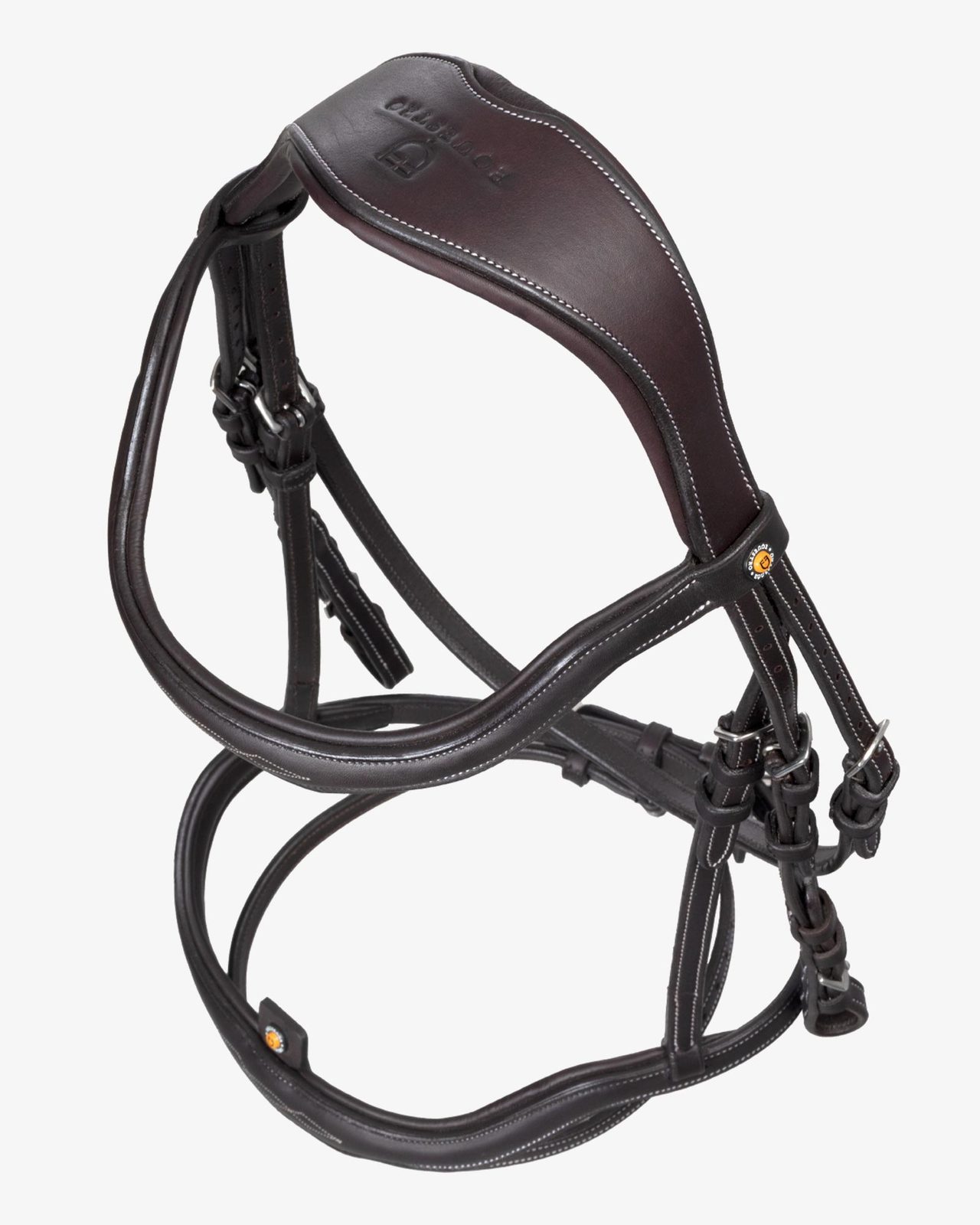 Soft leather stitched bridle
