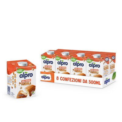 ALPRO SENZA ZUCCHERI, Bevanda Vegetale alla Mandorla 8x500ml