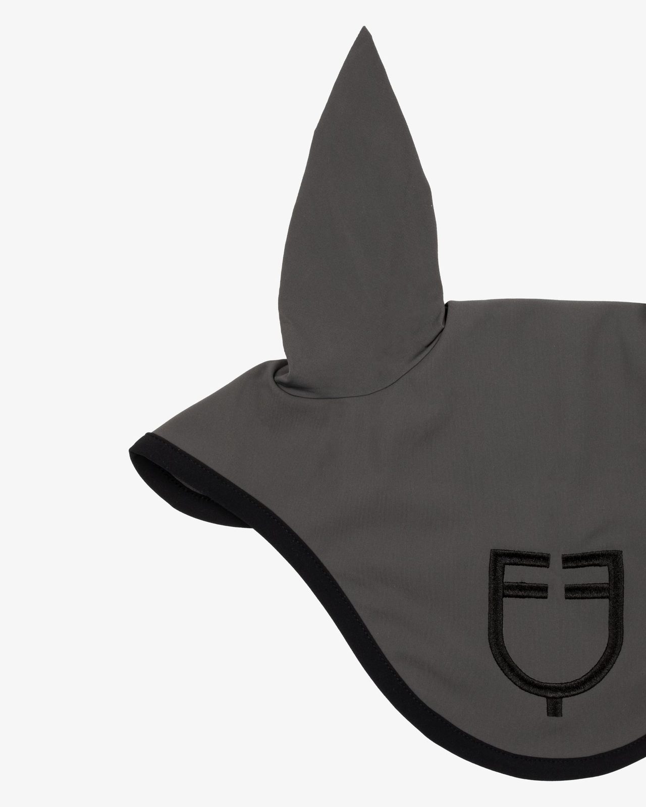 Black line edition fly veil in stretch material