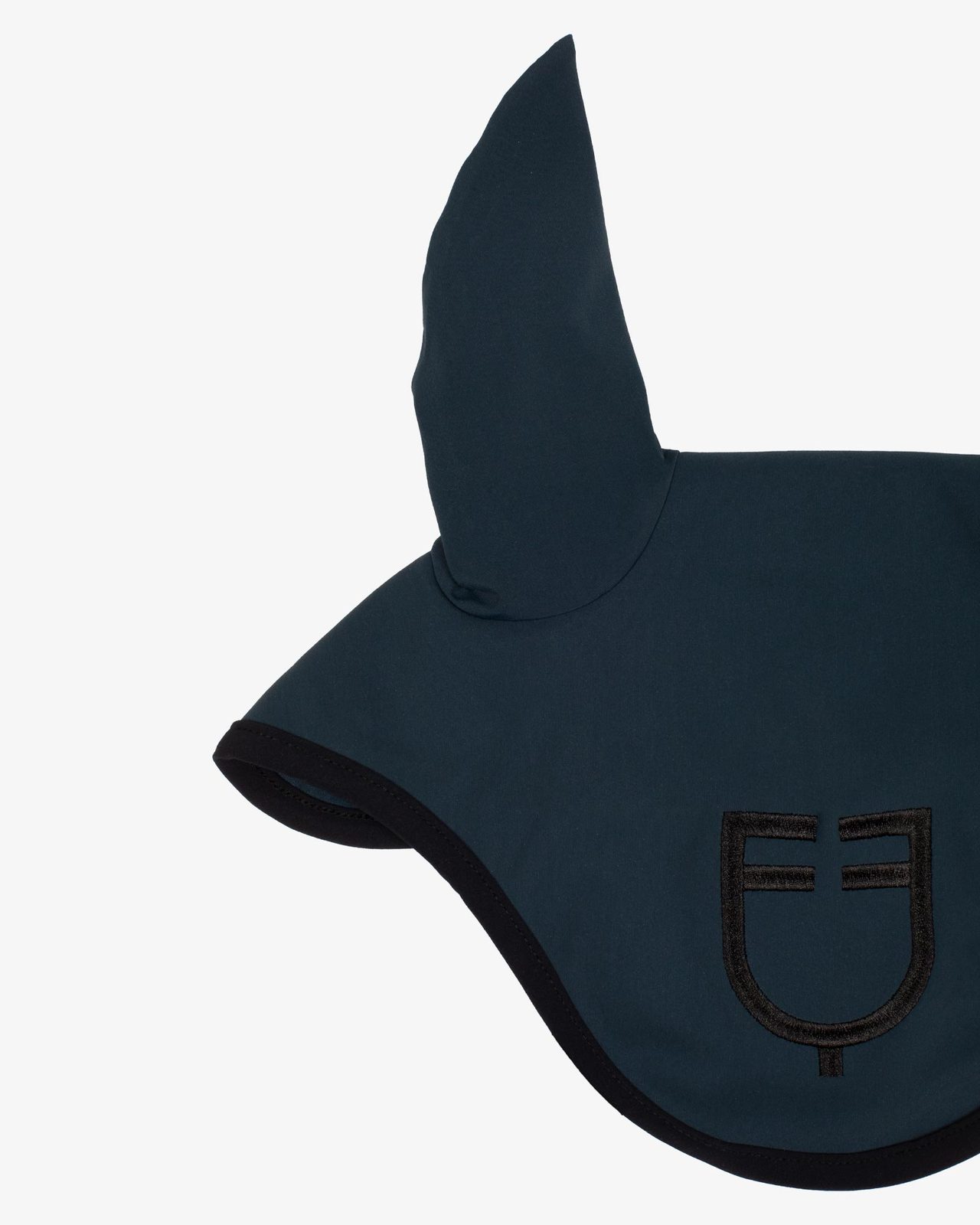 Black line edition fly veil in stretch material