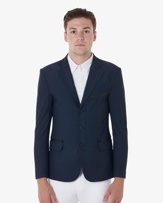 Men's competition jacket three buttons perforated fabric