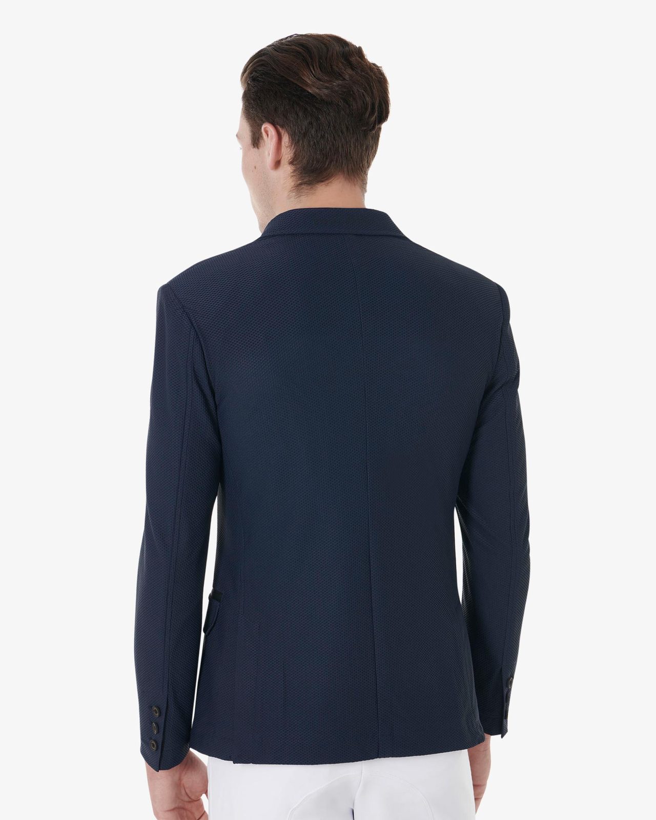 Men's competition jacket three buttons perforated fabric