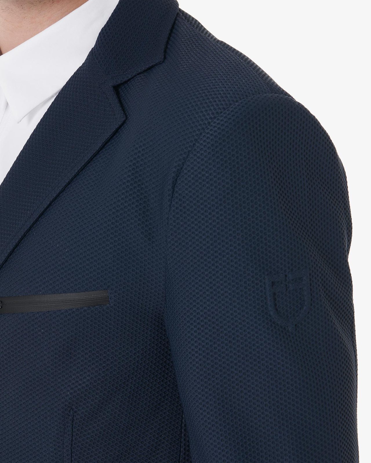 Men's competition jacket three buttons perforated fabric