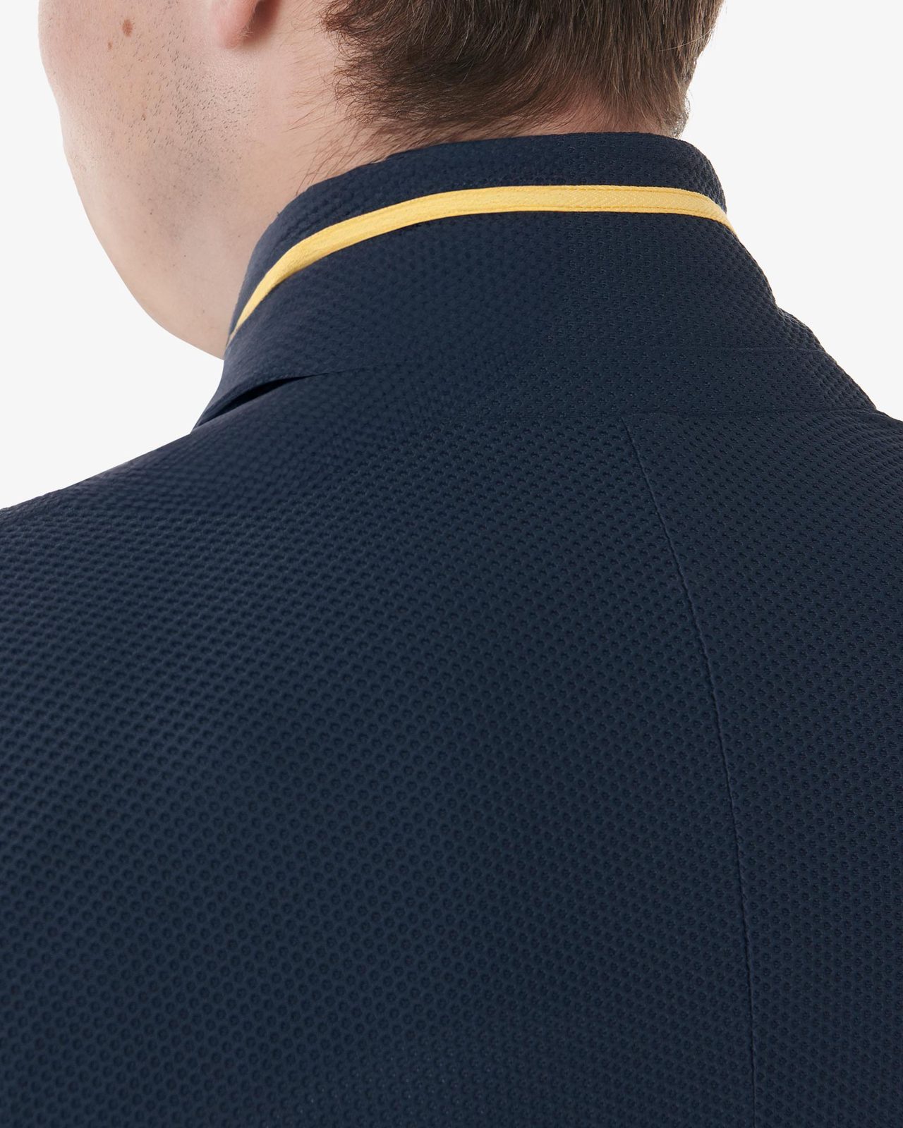 Men's competition jacket three buttons perforated fabric