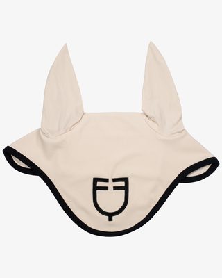 Black line edition fly veil in stretch material