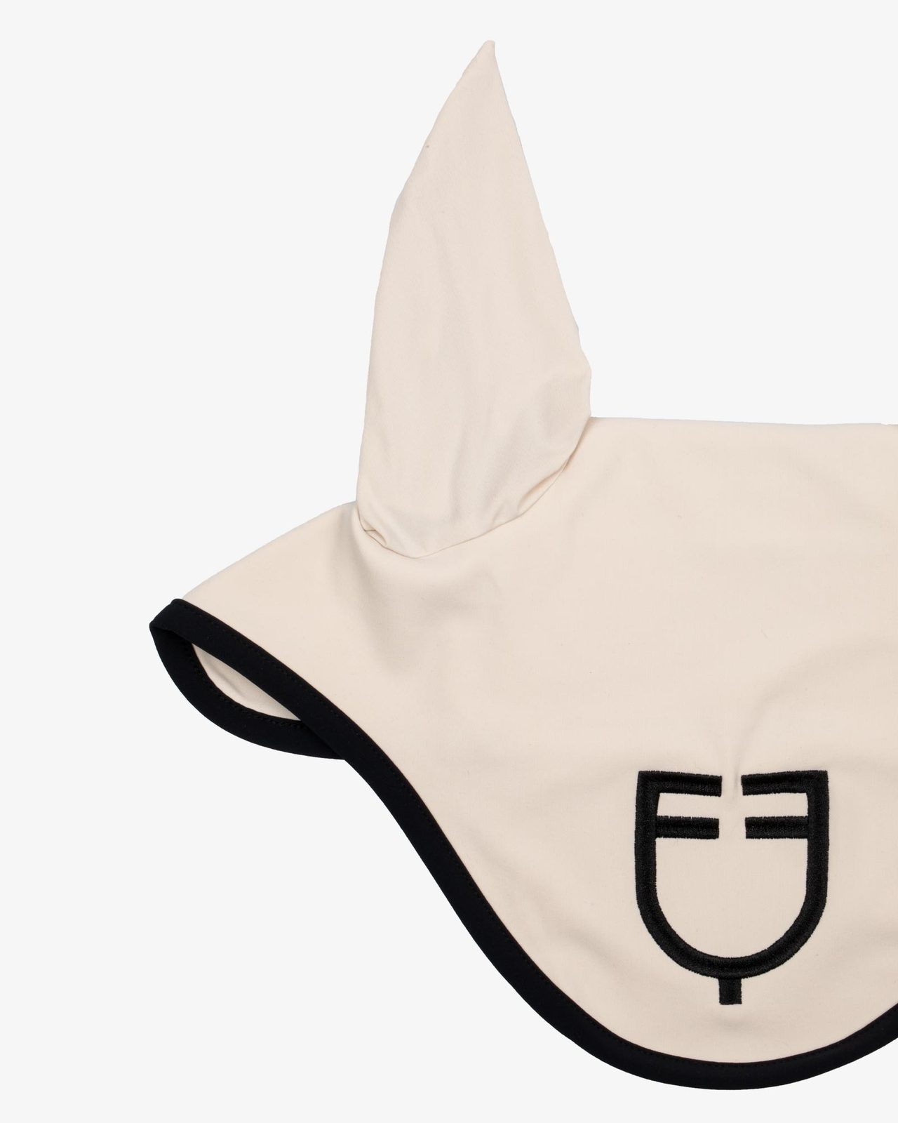 Black line edition fly veil in stretch material