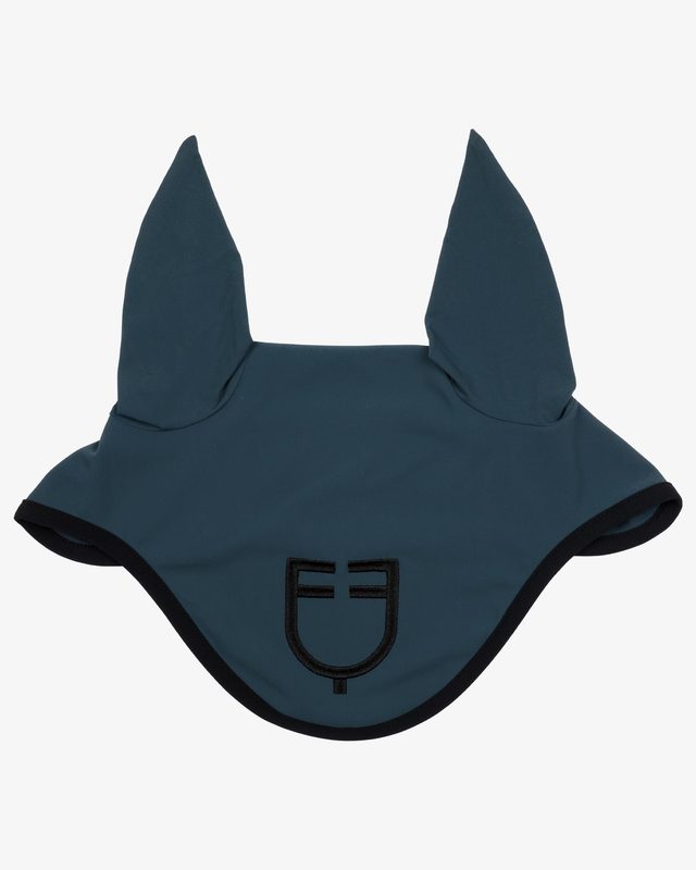 Black line edition fly veil in stretch material