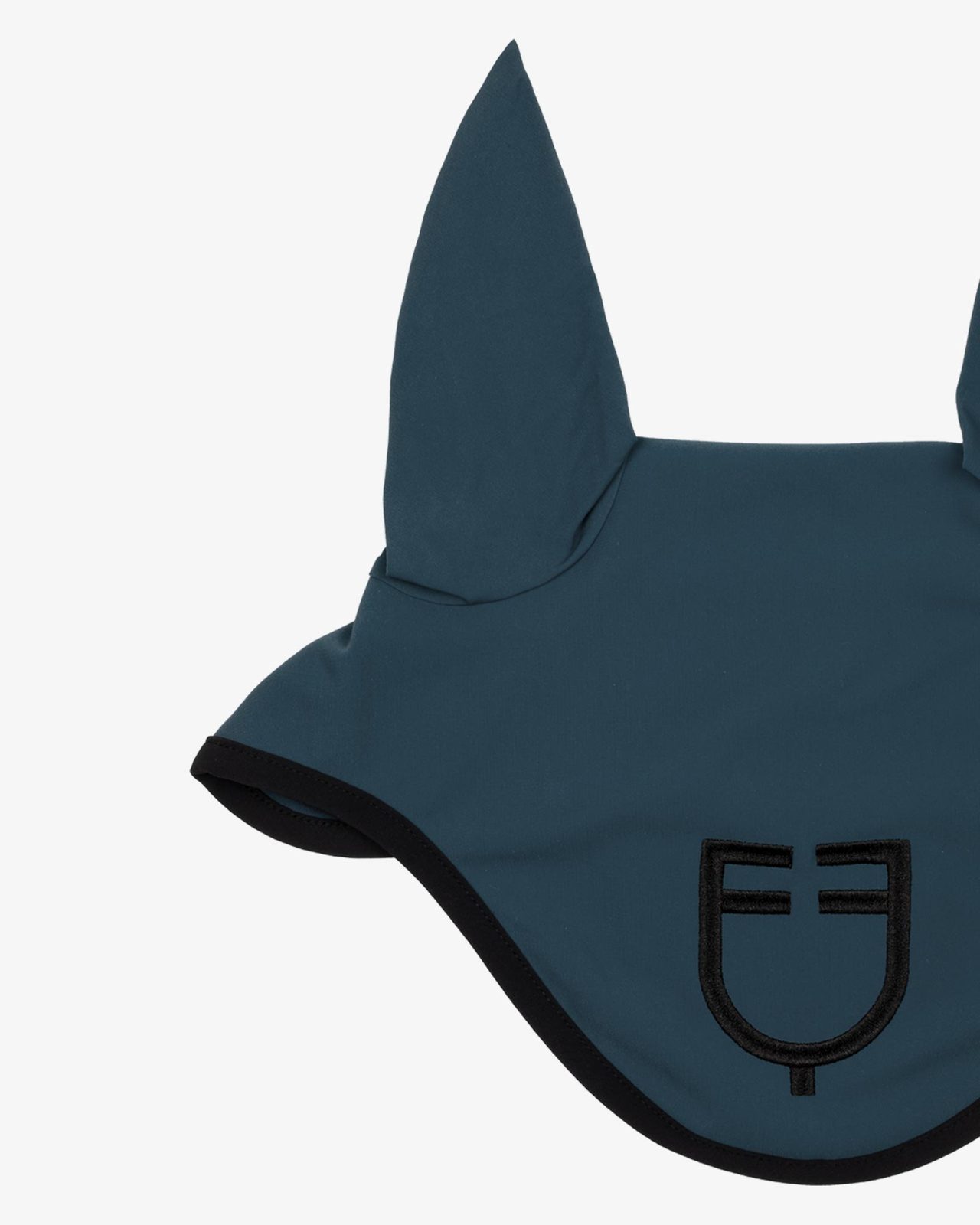 Black line edition fly veil in stretch material