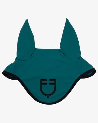 Black line edition fly veil in stretch material