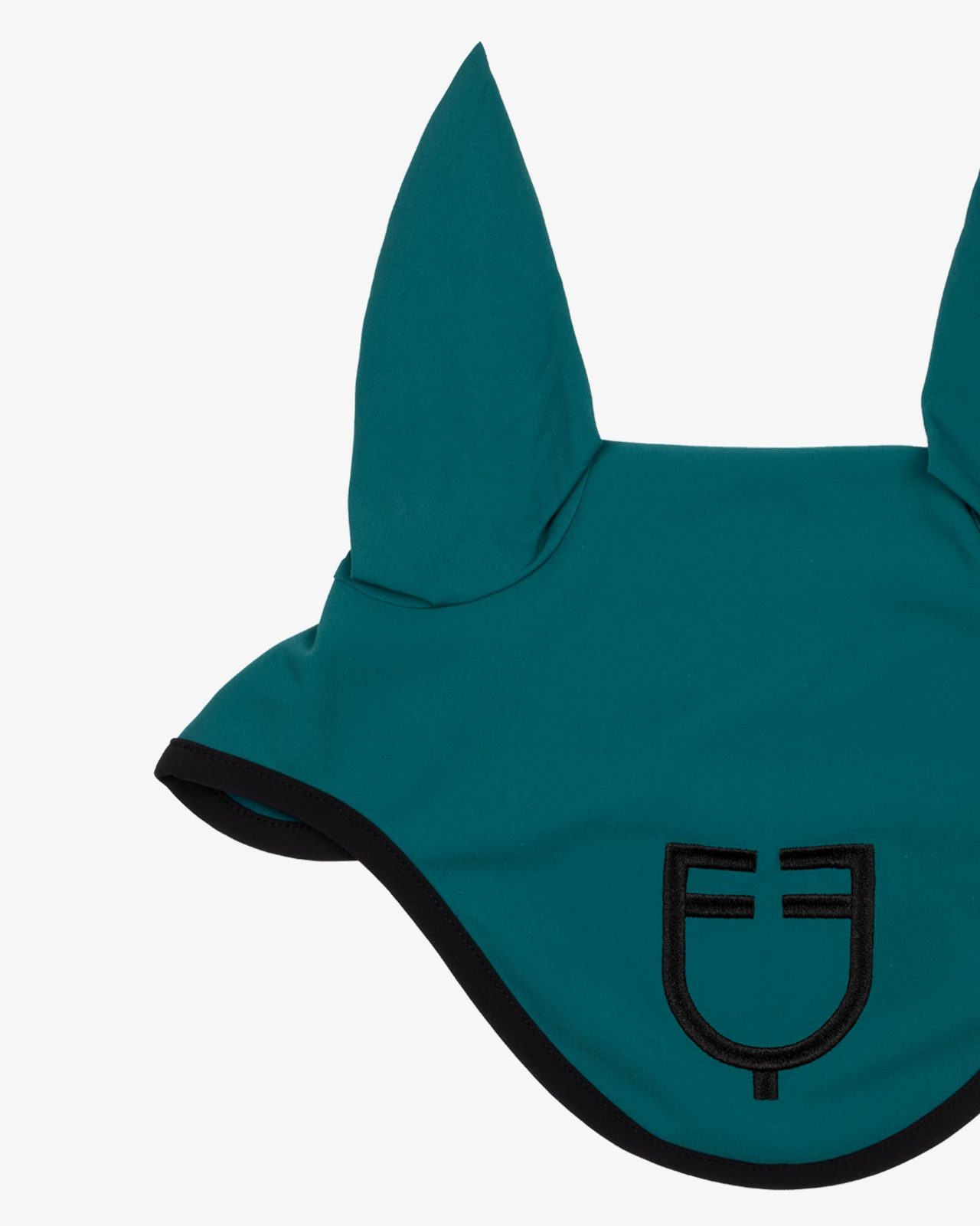 Black line edition fly veil in stretch material