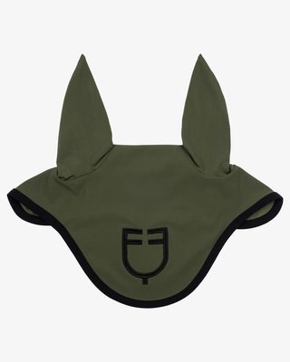 Black line edition fly veil in stretch material
