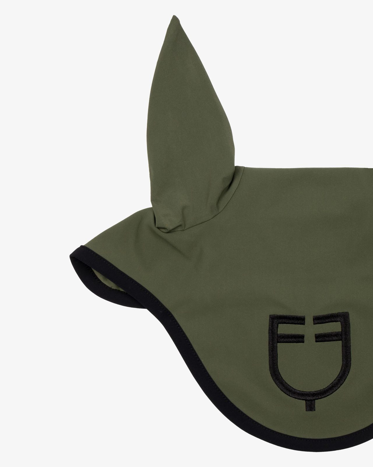 Black line edition fly veil in stretch material