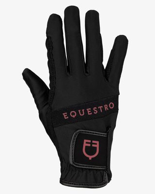Gloves in technical fabric with multicolor logo