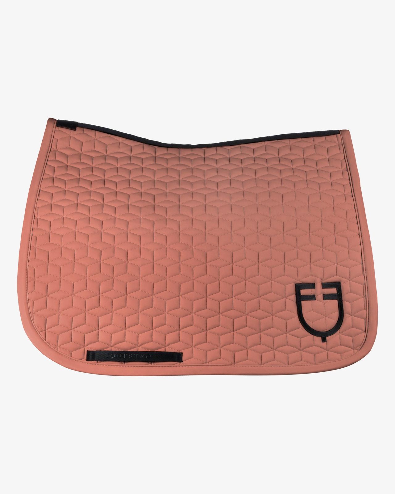 Dressage saddle pad with cube quilting