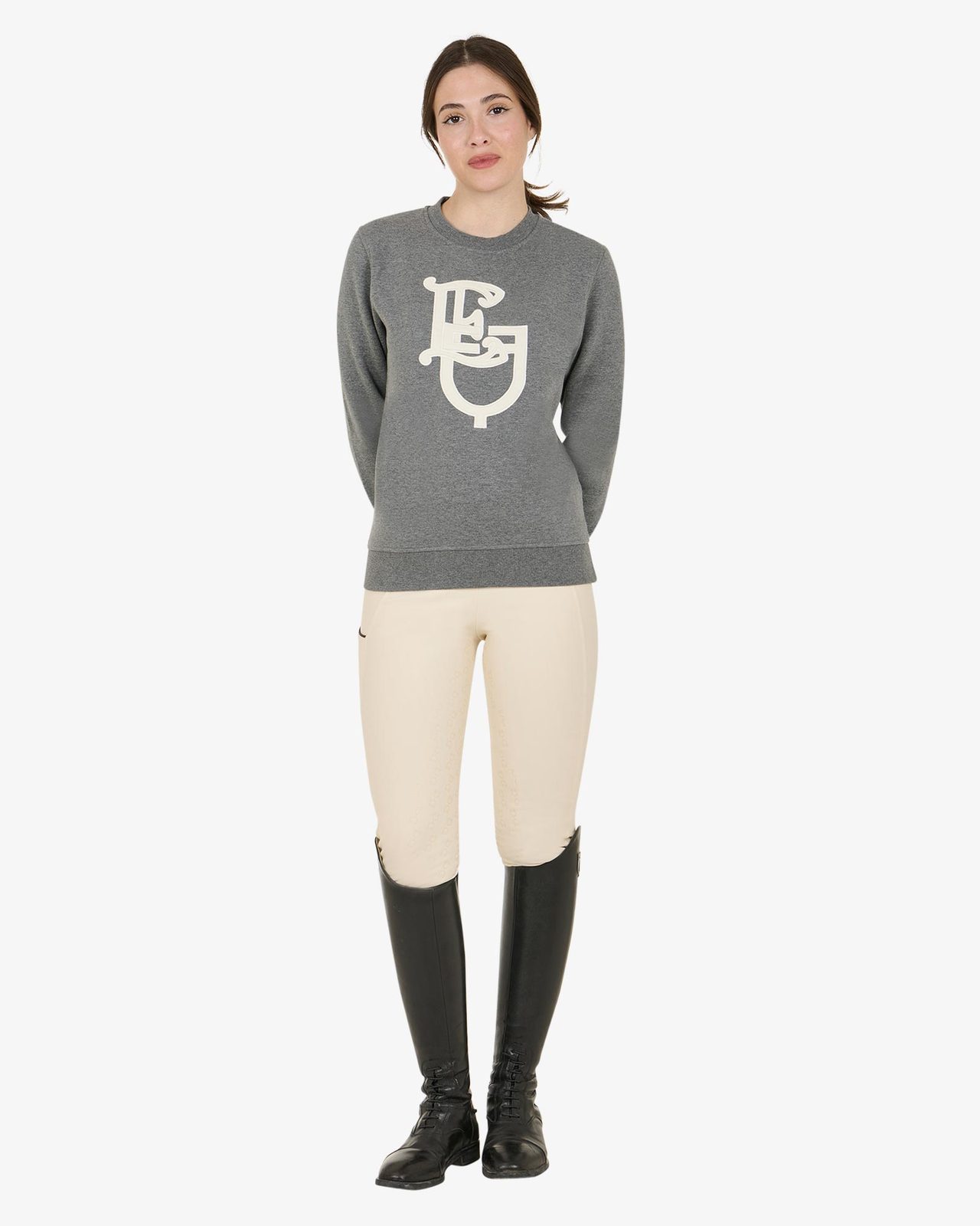 Felpa donna girocollo Monogram