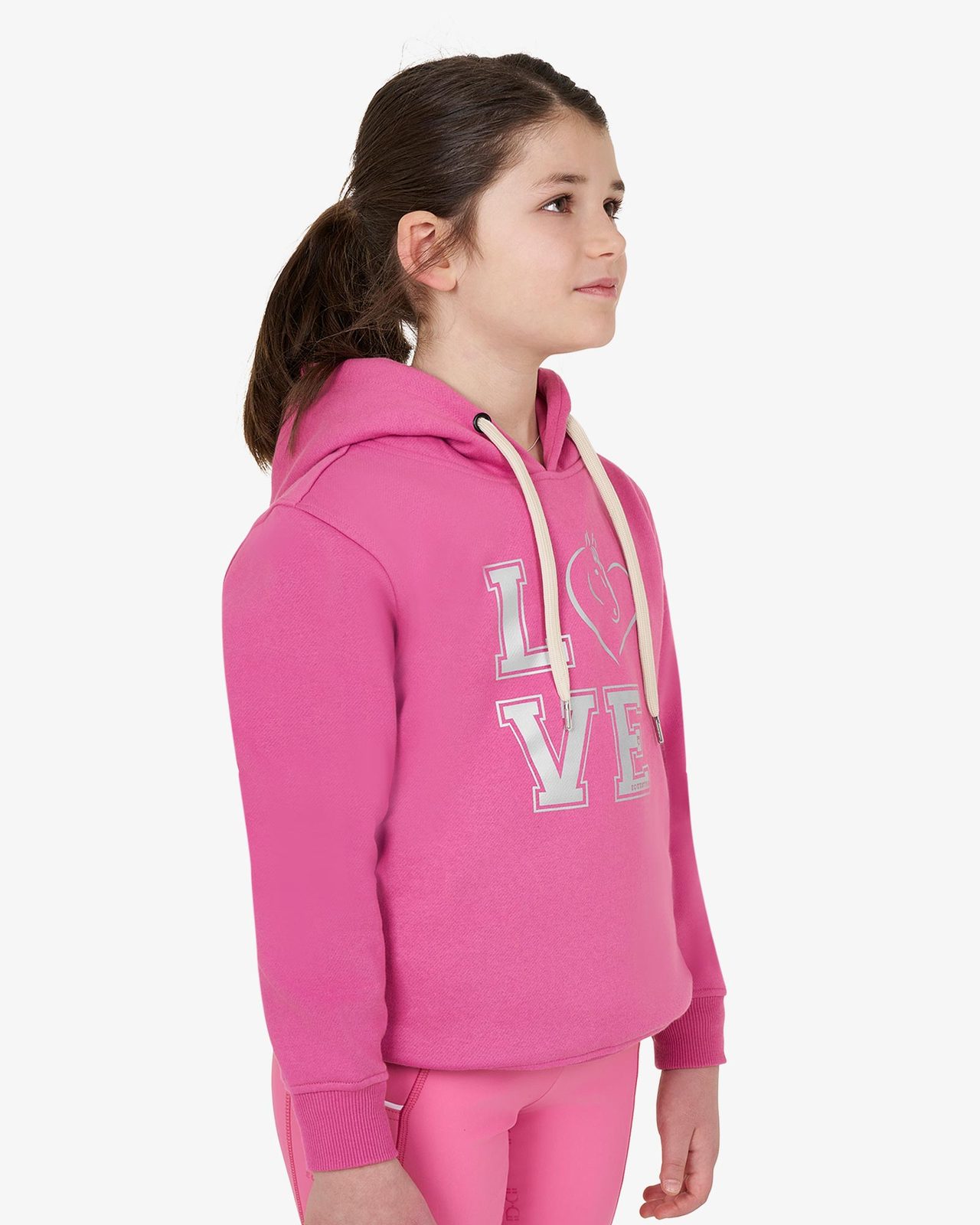 Felpa bambina Winter Love con cappuccio