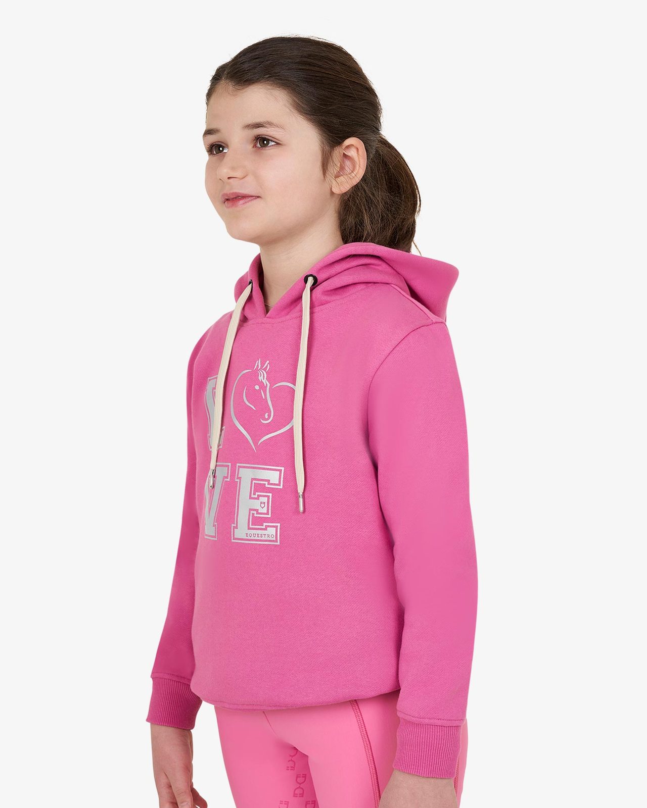 Felpa bambina Winter Love con cappuccio