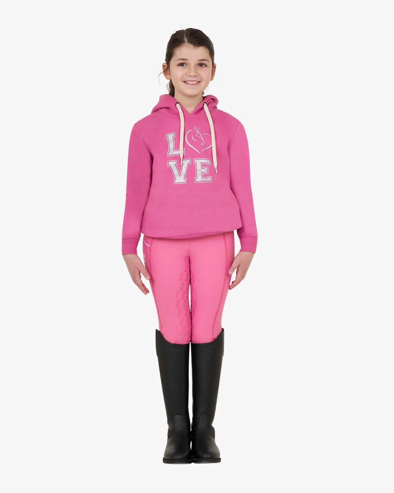 Felpa bambina Winter Love con cappuccio