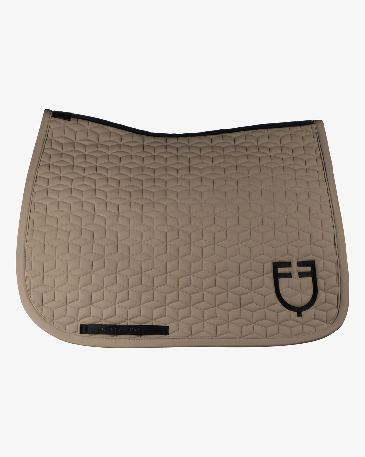 Dressage saddle pad with cube quilting