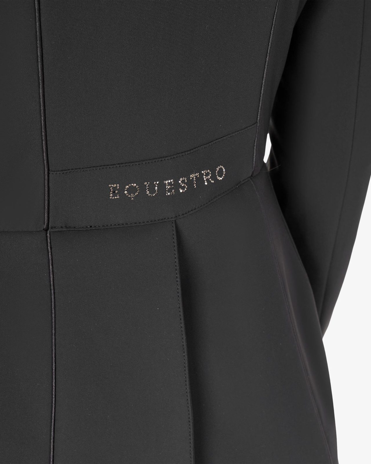 Women's tailocoat in technical fabric with rhinestones