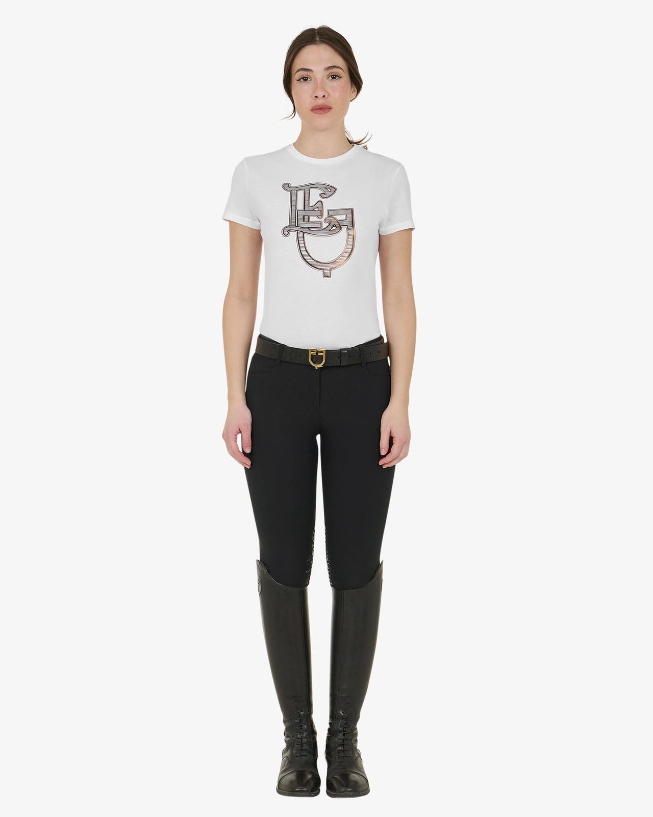 T-shirt donna Lamina Monogram in cotone