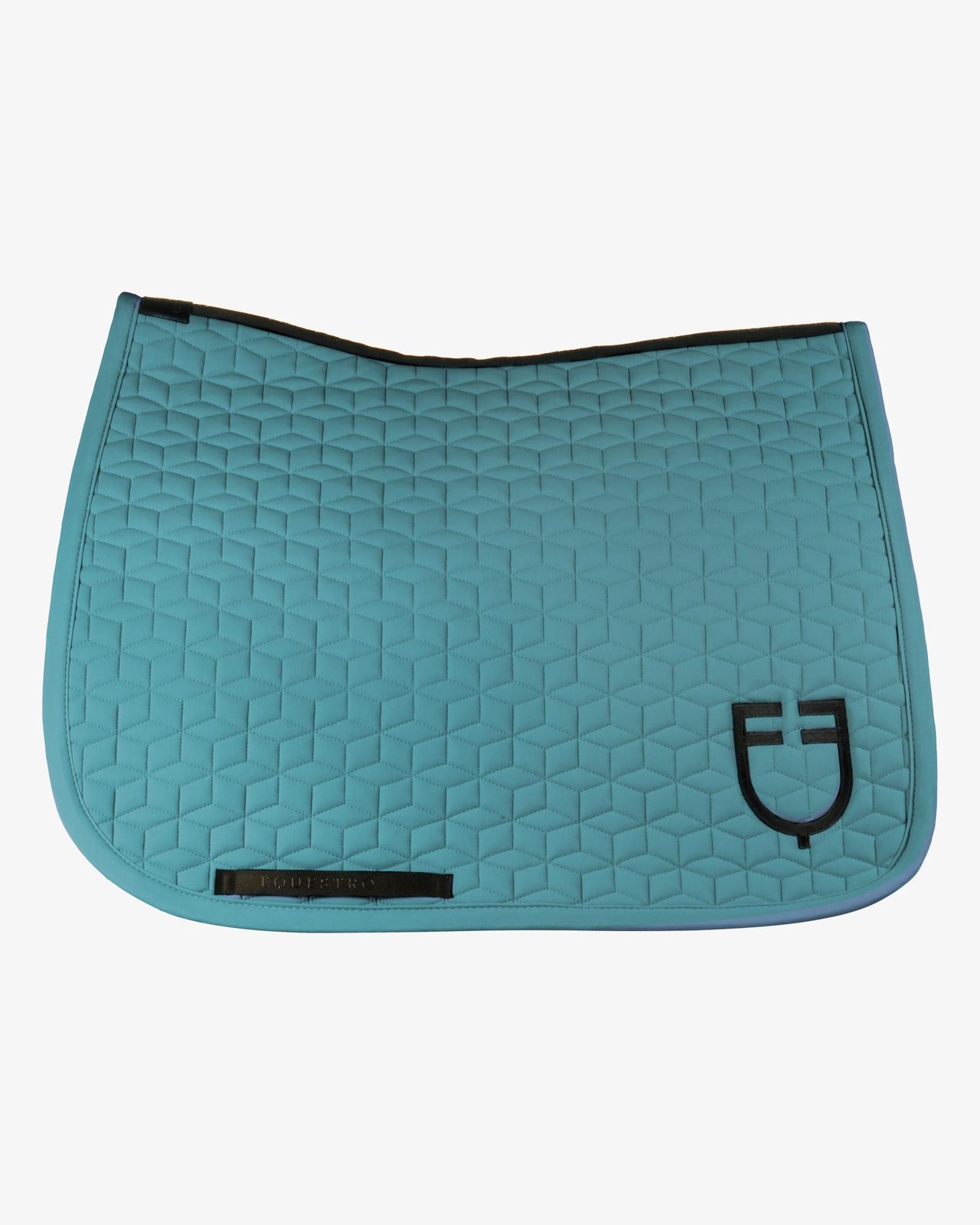 Dressage saddle pad with cube quilting