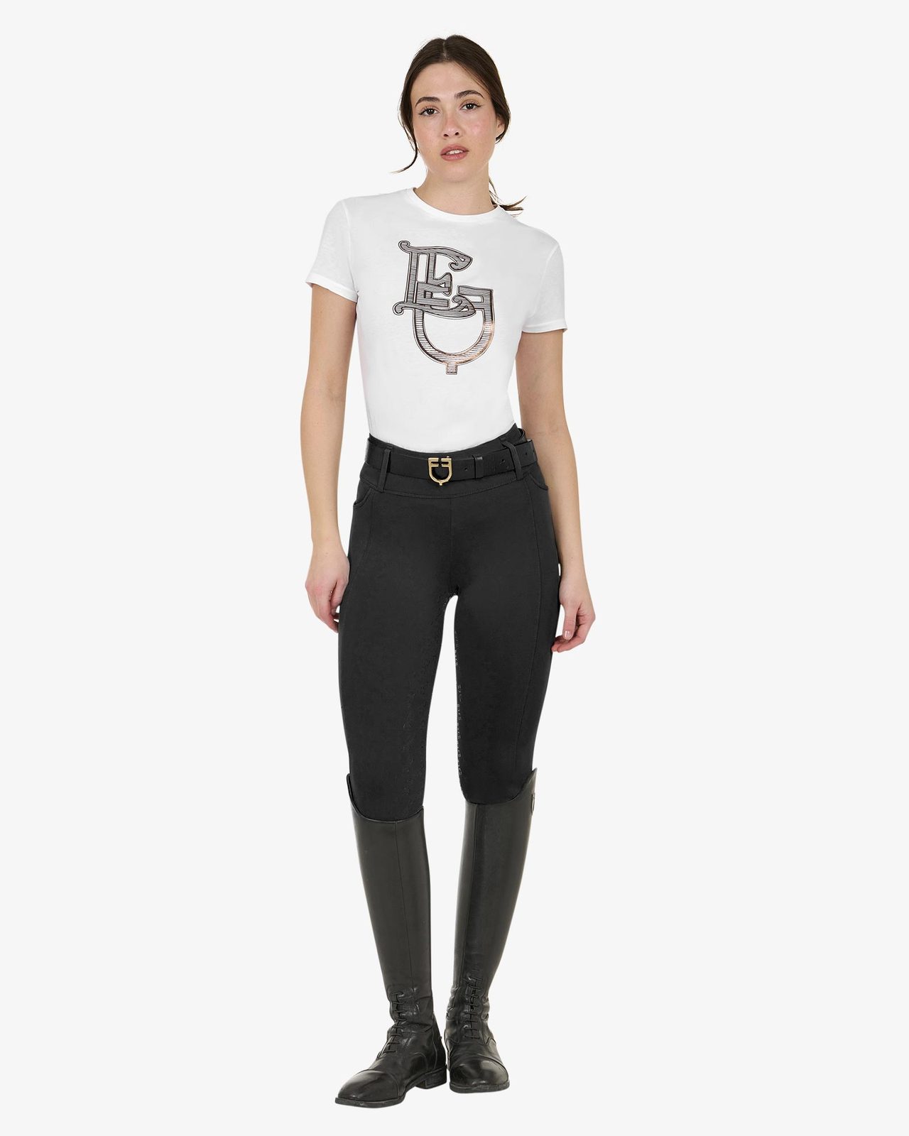 Women's high-waisted leggings with belt loops